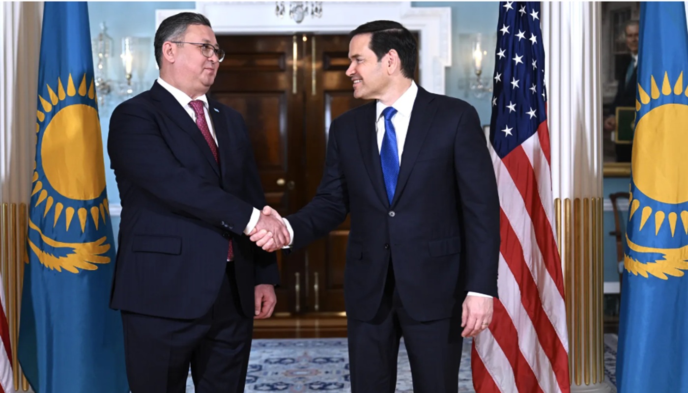 وزير الخارجية الأمريكي ماركو روبيو يلتقي وزير خارجية كازاخستان مراد نورتليو في واشنطن، أرشيف